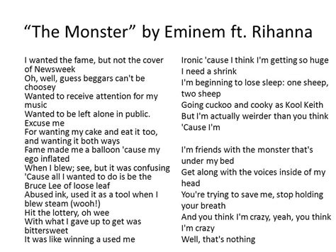 monster lyrics